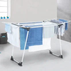 Idmarket Entretien De La Maison | - Séchoir à linge horizontal pliable ultra capacité 22m blanc