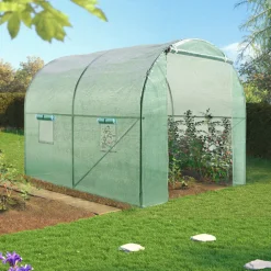 Idmarket - Serre tunnel de jardin 6m² verte gamme maraîchère roma 2x3m Hot