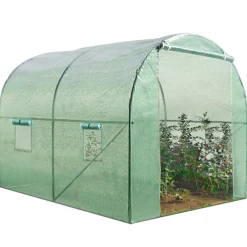 Idmarket - Serre tunnel de jardin 6m² verte gamme maraîchère roma 2x3m Hot