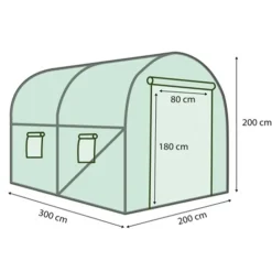 Idmarket - Serre tunnel de jardin 6m² verte gamme maraîchère roma 2x3m Hot