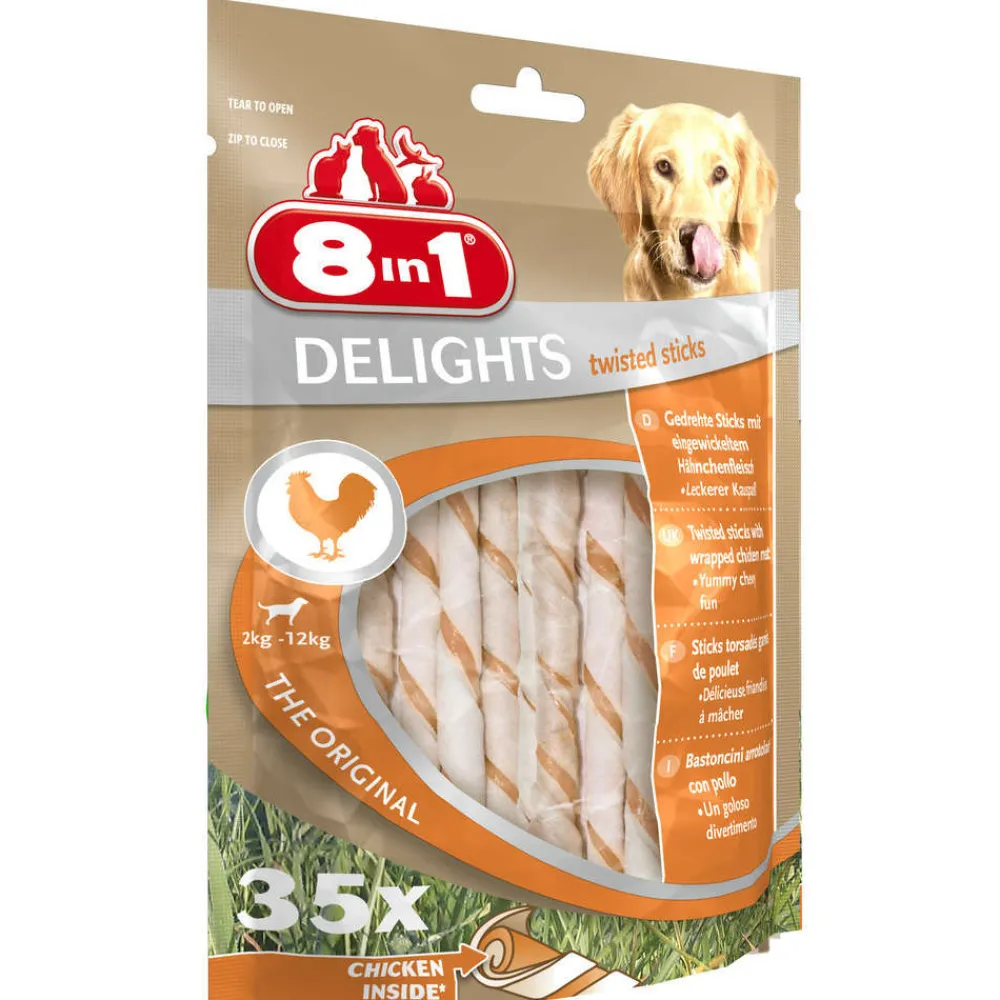8 in 1 Alimentation Et Friandises | - Sticks torsadés garnis de poulet : par 35