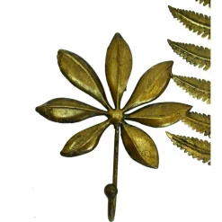 Interior's Objets De Décoration | - Applique murale patère feuilles diverses métal or - voyage