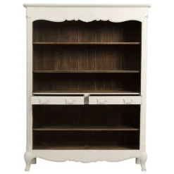 Interior's - Bibliothèque 2 tiroirs bois blanc - château Outlet