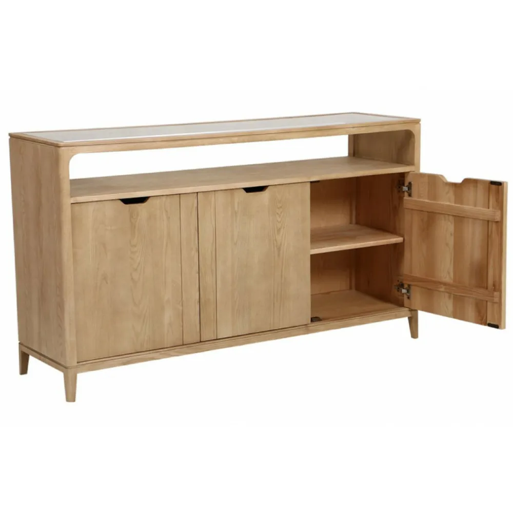 Interior's - Buffet bas 3 tiroirs bois beige - tallinn