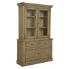 Interior's Mobilier D'Intérieur | - Buffet 2 portes vitrées moulurées bois marron - natural