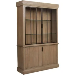 Interior's Mobilier D'Intérieur | - Buffet vitré bois beige - demeure