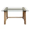 Interior's - Bureau plateau en verre bois marron - origine Outlet