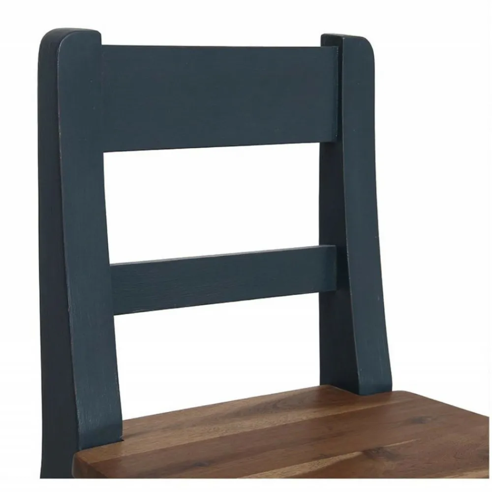 Interior's - Chaise haute bois bleu - brocante Clearance