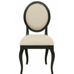 Interior's Mobilier D'Intérieur | - Chaise médaillon bois noir - manoir