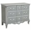 Interior's - Commode galbée 5 tiroirs mdf gris - gustavien Discount