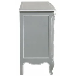 Interior's - Commode galbée 5 tiroirs mdf gris - gustavien Discount