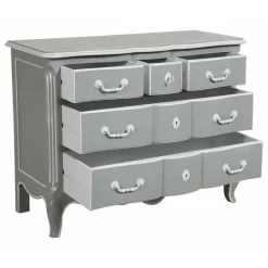 Interior's - Commode galbée 5 tiroirs mdf gris - gustavien Discount