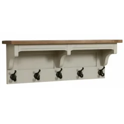Interior's - Etagère porte-manteaux bois blanc - provence Discount