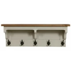 Interior's - Etagère porte-manteaux bois blanc - provence Discount