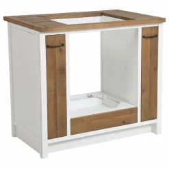 Interior's Mobilier D'Intérieur | - Meuble pour four et plaque bois blanc - rivages