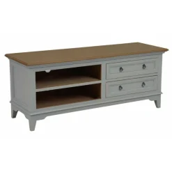 Interior's - Meuble tv 2 tiroirs bois gris - esquisse Outlet