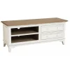 Interior's - Meuble tv 2 tiroirs bois blanc - esquisse Discount