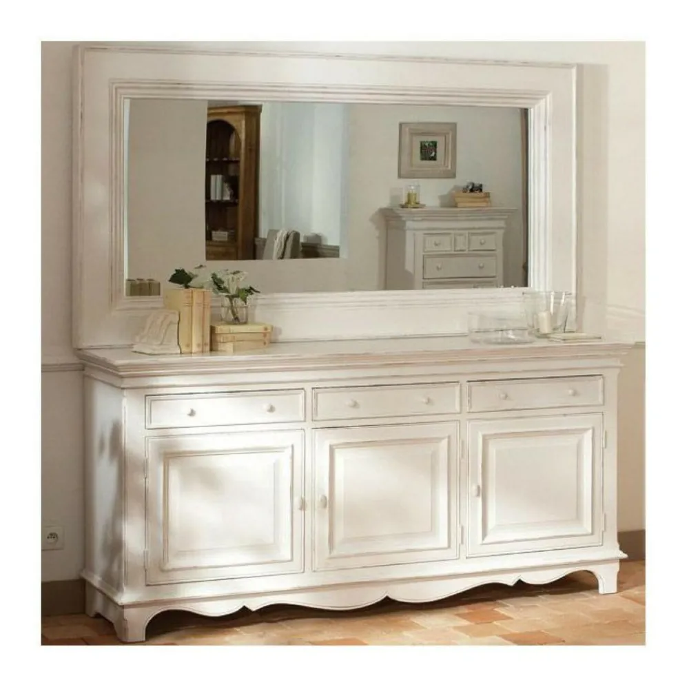 Interior's - Miroir rectangulaire mdf blanc - harmonie Online