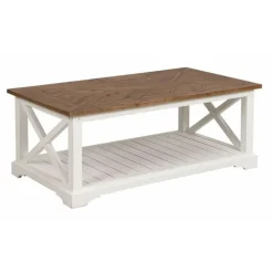 Interior's - Table basse bois blanc - vénitiennes New