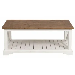 Interior's - Table basse bois blanc - vénitiennes New