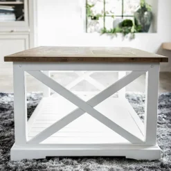 Interior's - Table basse bois blanc - vénitiennes New