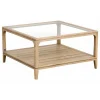 Interior's - Table basse carrée bois beige - tallinn Outlet