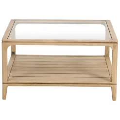 Interior's - Table basse carrée bois beige - tallinn Outlet