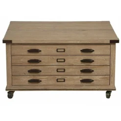 Interior's Mobilier D'Intérieur | - Table basse coffre bois beige - livingstone