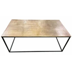 Interior's - Table basse rectangulaire fer noir - factory Discount