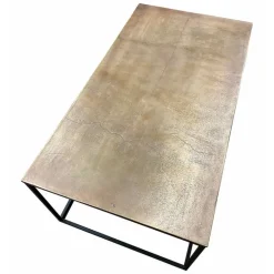 Interior's - Table basse rectangulaire fer noir - factory Discount