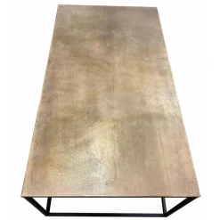Interior's - Table basse rectangulaire fer noir - factory Discount