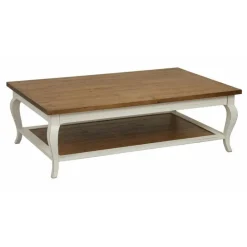 Interior's Mobilier D'Intérieur | - Table basse rectangulaire bois blanc - provence