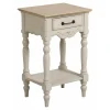 Interior's - Table de chevet 1 tiroir mdf blanc - romance New