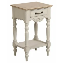 Interior's - Table de chevet 1 tiroir mdf blanc - romance New