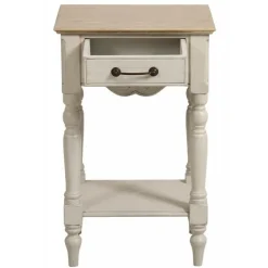 Interior's - Table de chevet 1 tiroir mdf blanc - romance New