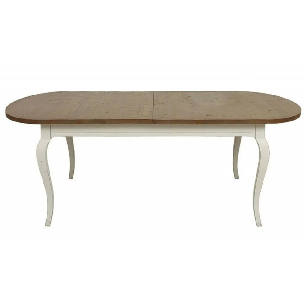 Interior's - Table ovale extensible bois blanc - provence