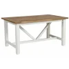 Interior's - Table rectangulaire bois blanc - rivages Outlet
