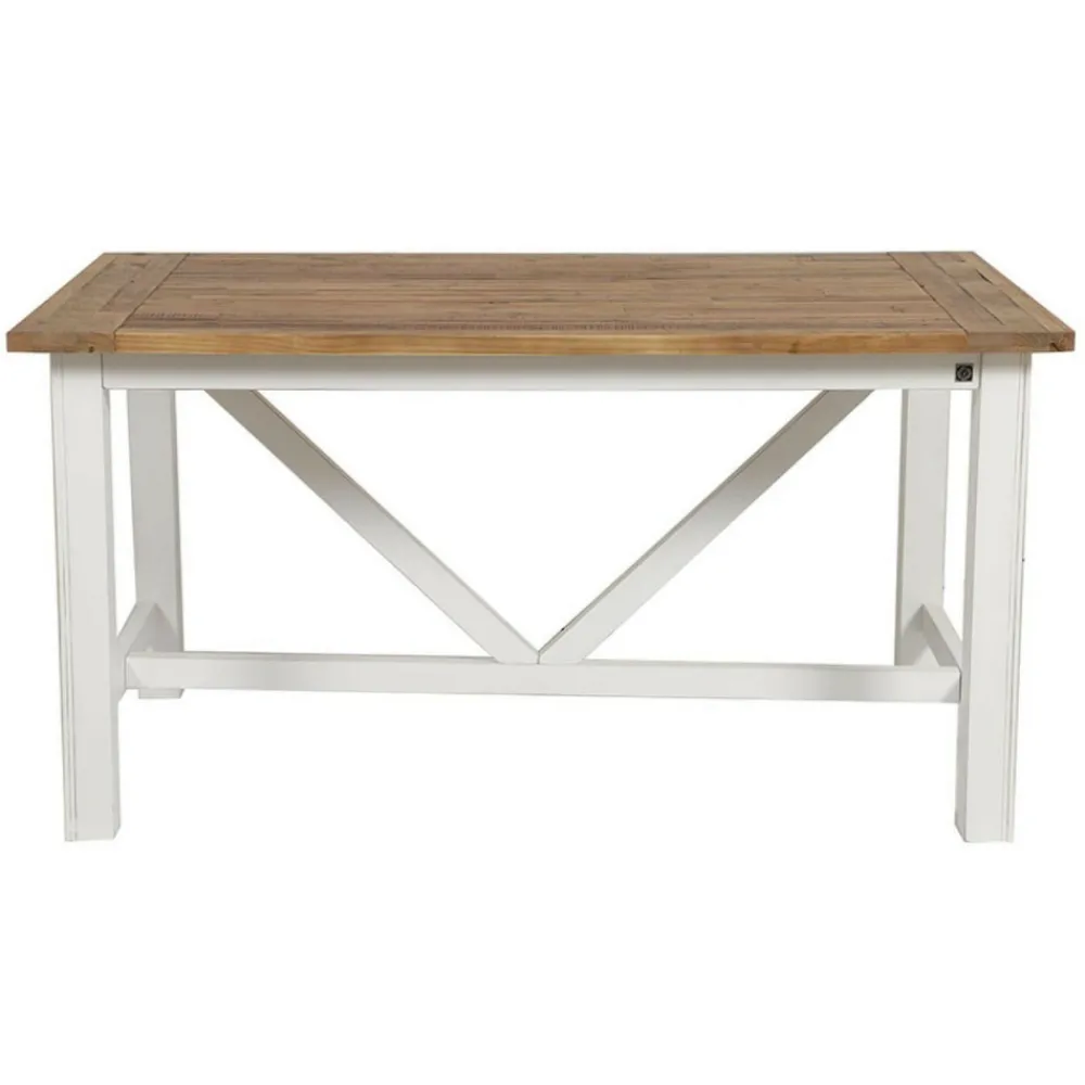 Interior's - Table rectangulaire bois blanc - rivages Outlet