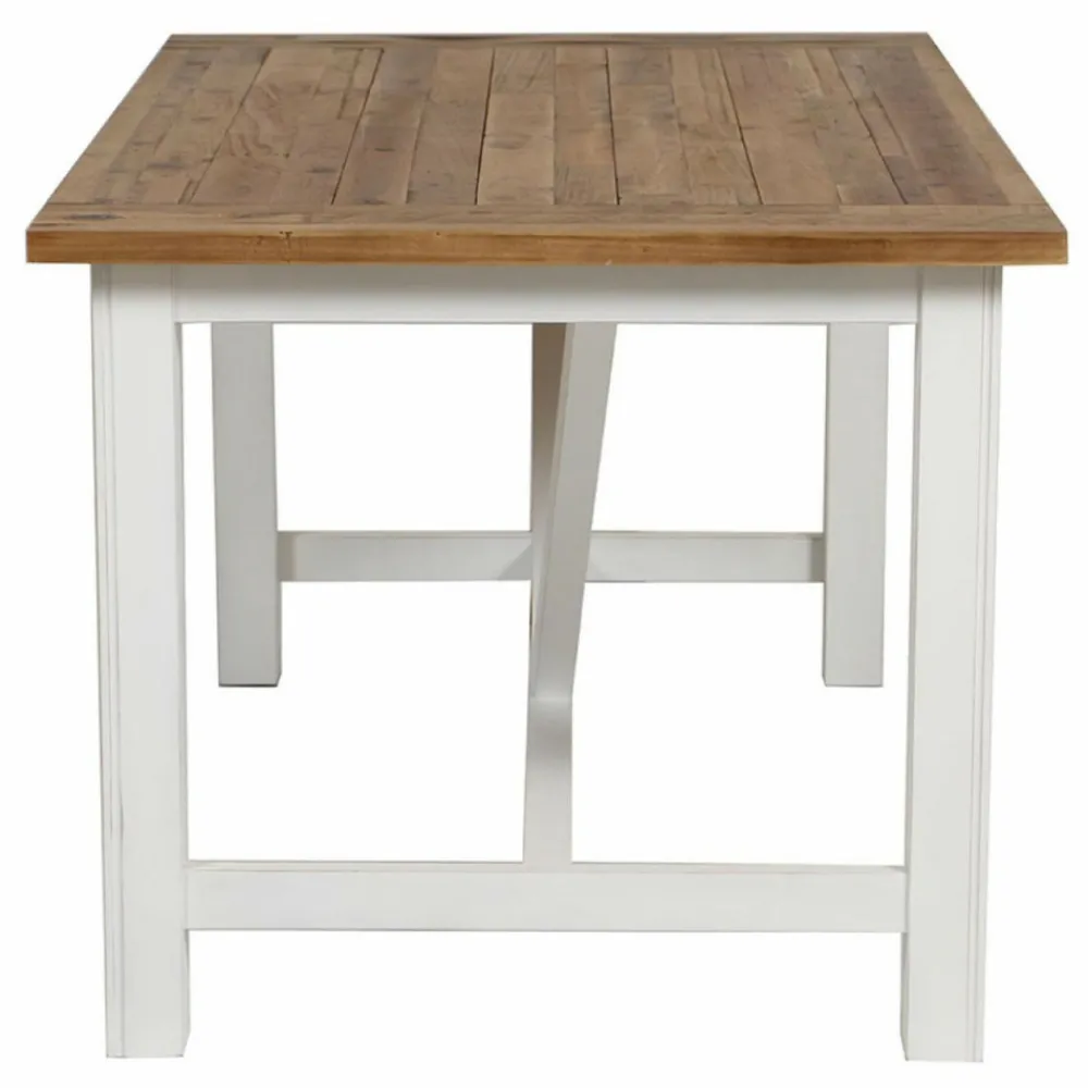 Interior's - Table rectangulaire bois blanc - rivages Outlet