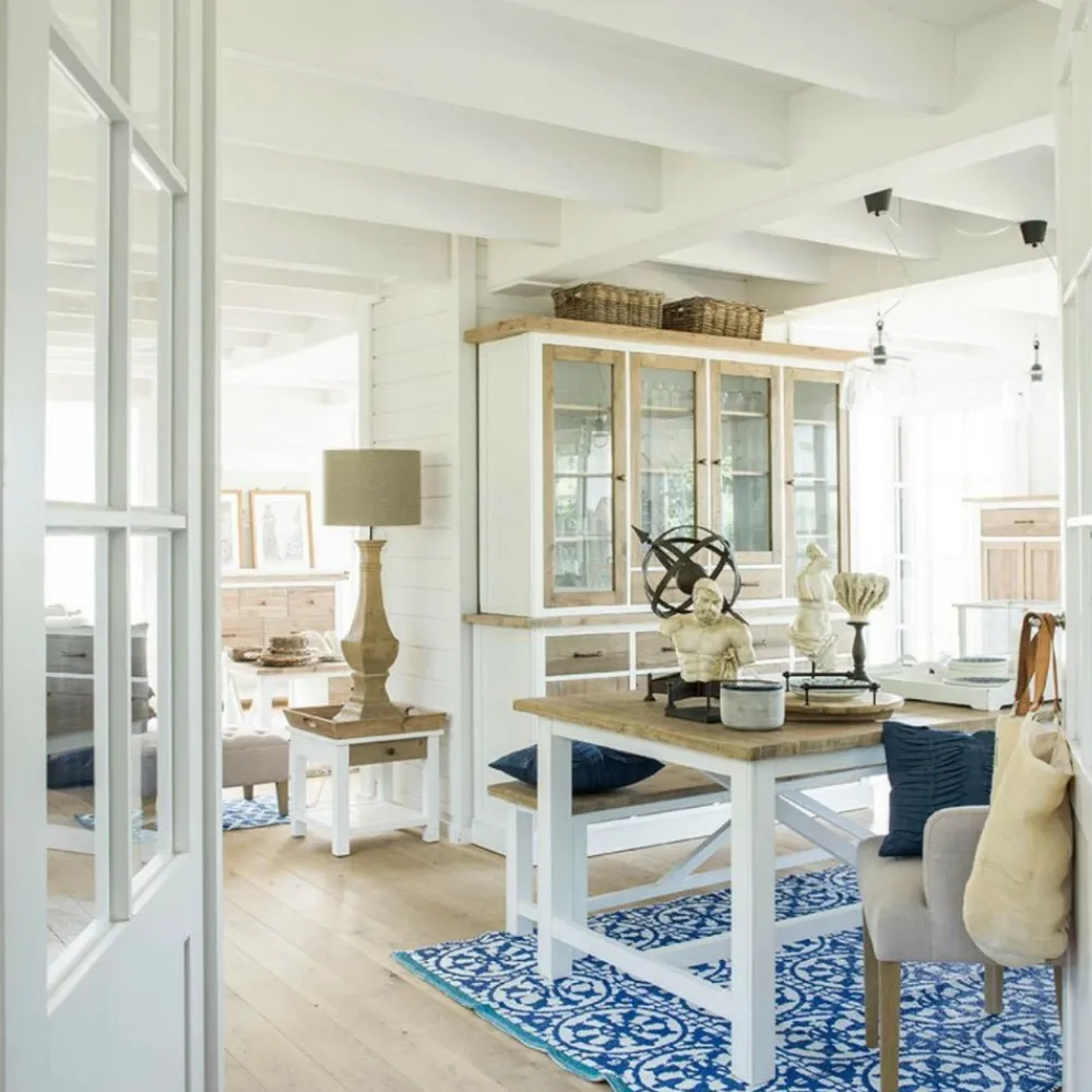 Interior's Mobilier D'Intérieur | - Table rectangulaire bois blanc - rivages