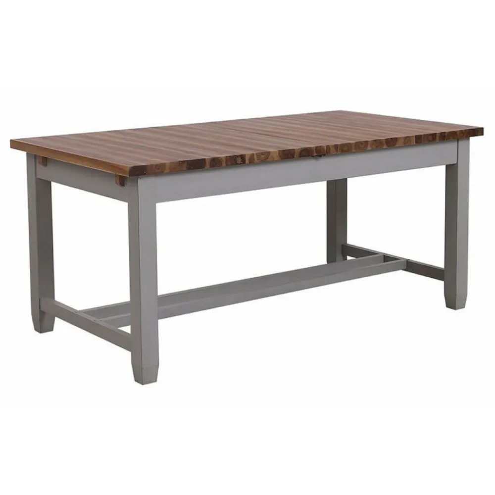 Interior's Mobilier D'Intérieur | - Table rectangulaire extensible bois gris - brocante