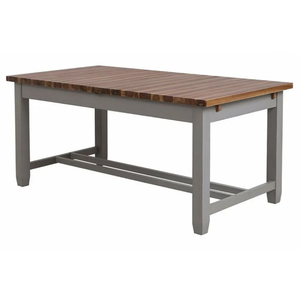 Interior's Mobilier D'Intérieur | - Table rectangulaire extensible bois gris - brocante