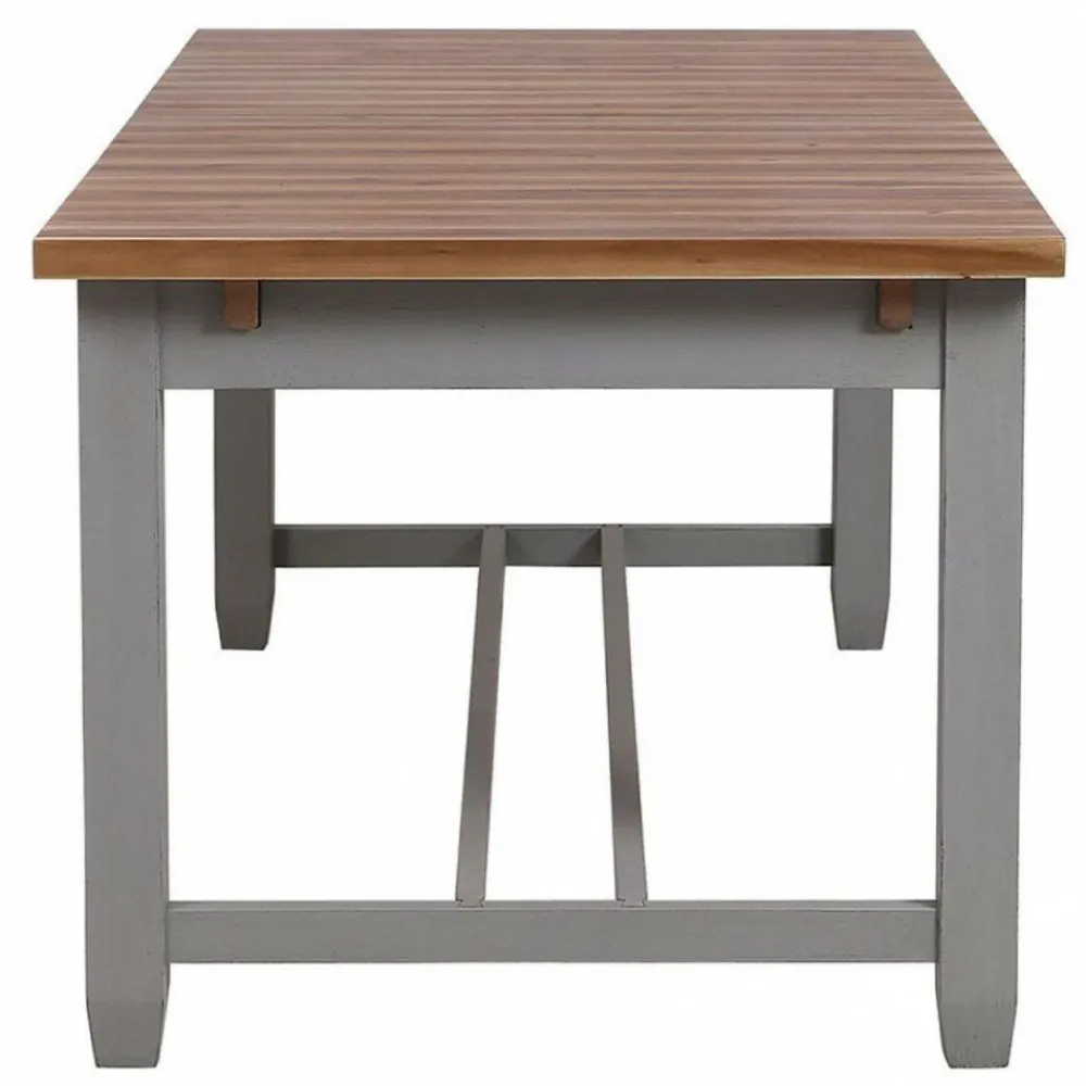 Interior's Mobilier D'Intérieur | - Table rectangulaire extensible bois gris - brocante