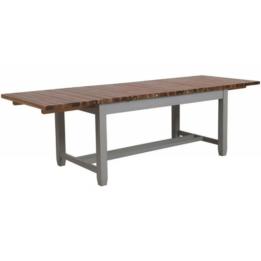 Interior's Mobilier D'Intérieur | - Table rectangulaire extensible bois gris - brocante