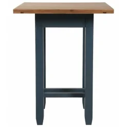 Interior's Mobilier D'Intérieur | - Table repas haute carrée bois bleu - brocante