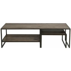 Interior's Mobilier D'Intérieur | - Tables basses gigognes bois marron - manufacture