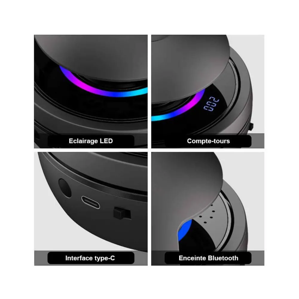 Jardindeco Jeux D'Extérieur | - Corde à sauter horizontale avec système audio bluetooth dual jump