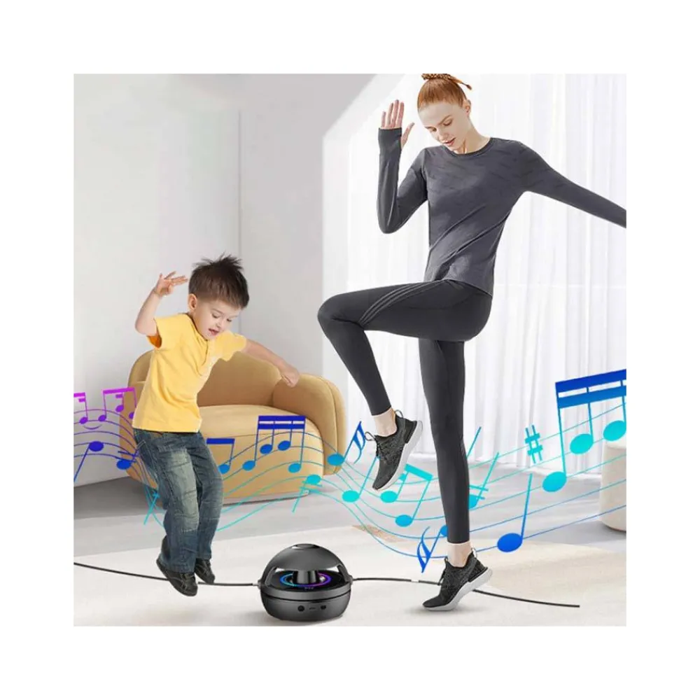Jardindeco Jeux D'Extérieur | - Corde à sauter horizontale avec système audio bluetooth dual jump