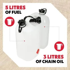 NA Huiles Et Produits D’Entretien | Jerrican double compartiment 5 l + 3 l blanc transparent - oregon 562408