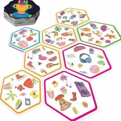 Aucune Enfants | Jeu de société - zygomatic - dobble connect alignez les hexagones et trouvez la paire